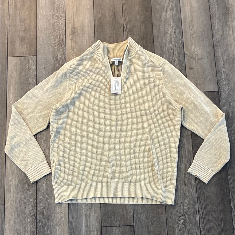 NWT Peter Millar Cream V-Neck Sweater size S